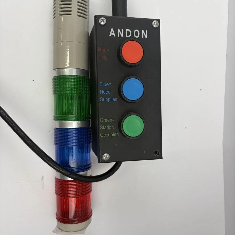 Andon Light 5000702 Tower Light 3 Color Visual Signal Red/Blue/Green With Sound